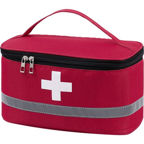 Trousse de premiers secours vide, pochette de voyage pour secouristes, sac de rangement de médicaments d'urgence pour voiture, maison, bureau, extérieur (1/5)