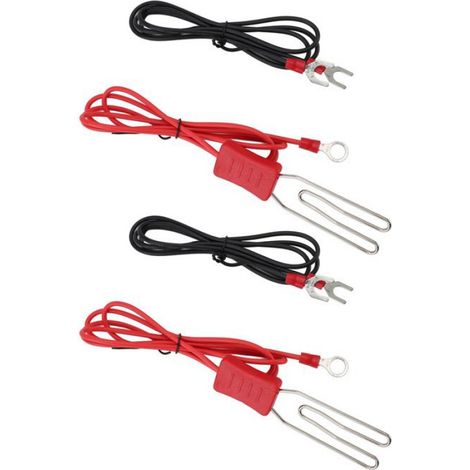 Kit d'accessoires de 2 connecteurs pour ruban électrique de clôture de bétail en acier inoxydable à crochet terminal M8 (1/5)