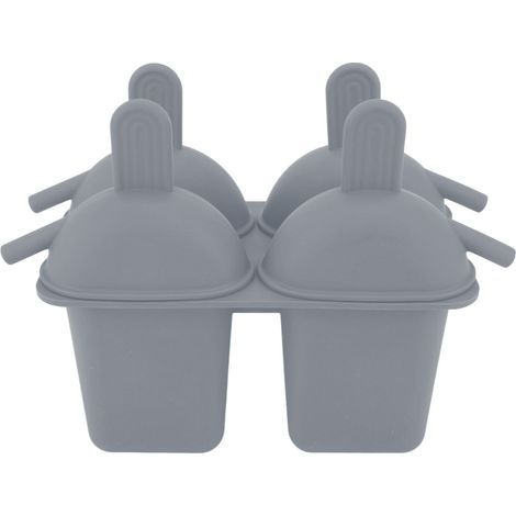 Moule à glace en silicone pratique et portable pour fabriquer vos propres glaces, avec 50 bâtonnets de glace pour un usage domestique, gris. (1/5)