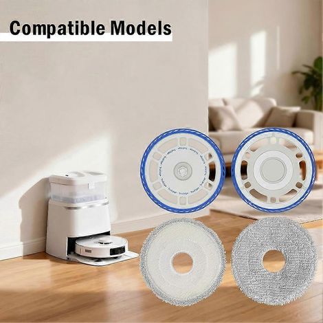 Soportes para paños de fregona para aspiradoras robot Ecovacs Deebot T30 Pro Omni/ T30s/ T30s Pro/ N30 Pro/N30 Omni (Repuestos)