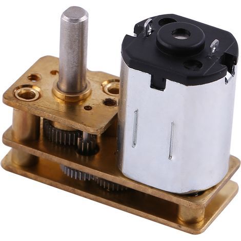 Moteur électrique micro réducteur métallique 6V 100RPM, boîte de vitesse à engrenages pour modélisme et projets DIY.