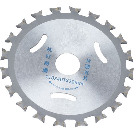 Lame de scie circulaire double face TCT 40 dents 110 mm x 20 mm, disque de coupe multi-usages pour le travail du bois (1/5)