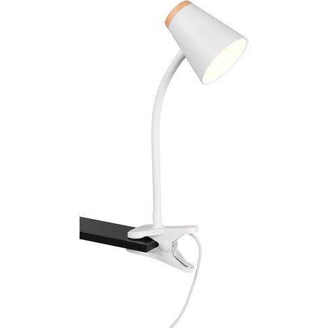REALITY LED-Klemmleuchte PONGO, R25831101, 4,5W, 500lm, 3000K, weiß (1/4)