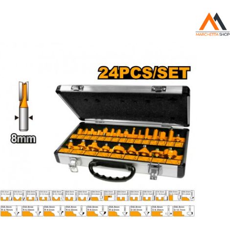 SET VALIGETTA ALLUMINIO 24 FRESE GAMBO 8MM