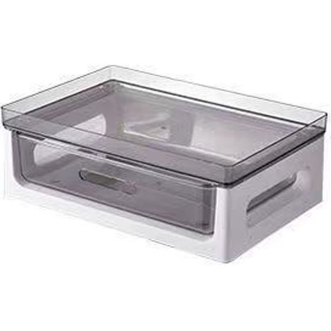 Bureau Organisateur Tiroir Type Anti-poussière Rangement Bureau avec Plateau Supérieur Salon Cuisine Blanc 1 Niveau (1/5)