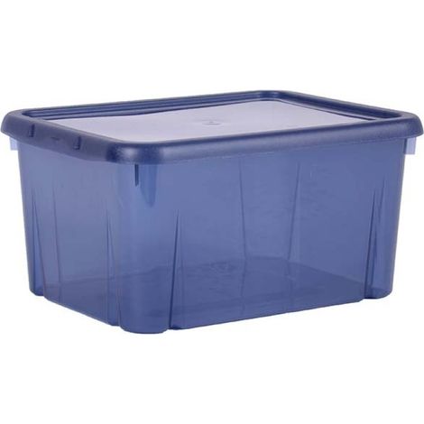 Caja Funnybox 8l con tapa azul profundo ácido Ref 10761ba Pf Sx10