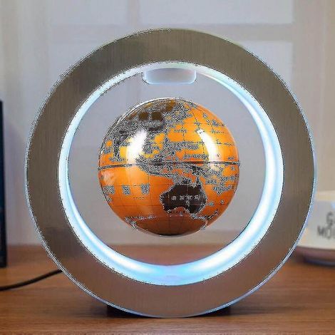 Globe terrestre rond à LED flottant, lévitation magnétique, lumière antigravité, multicolore - Prise AU - OR (1/5)