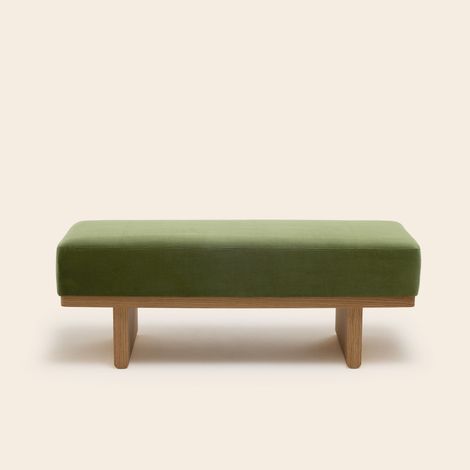 Banc en Bois et velours lumineux ANCA (1/4)