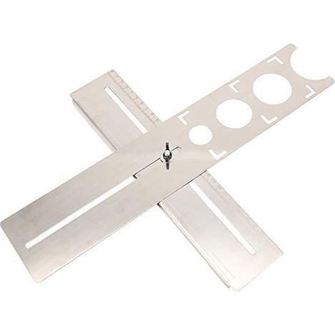 Règle de mesure d'angle de carrelage réglable, outil de perçage universel en acier inoxydable pour la découpe précise du verre et de la céramique. (1/5)