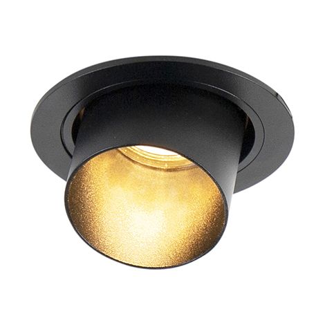 QAZQA + Faretto installa - Moderno - Alluminio - Nero - Tondo Max. 1 x Watt (1/5)