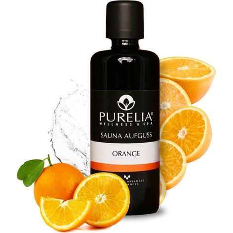 PURELIA Saunaaufguss Konzentrat Orange 100 ml natürlicher Sauna-aufguss - reine ätherische Öle