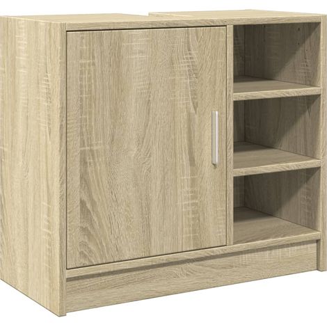 vidaXL Mobile Lavabo Rovere Sonoma 63x29x55 cm Legno Multistrato (1/5)