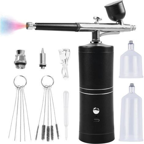 Kit Aérographe Sans Fil Aérographe Sans Fil Avec Compresseur Pistolet Aérographe transportable Kit (1/5)