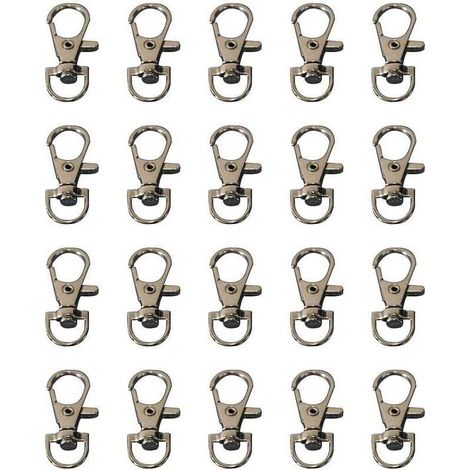 Lot de 20 crochets métalliques pour porte de cage à oiseaux de compagnie empêchant l'ouverture par griffe (1/3)