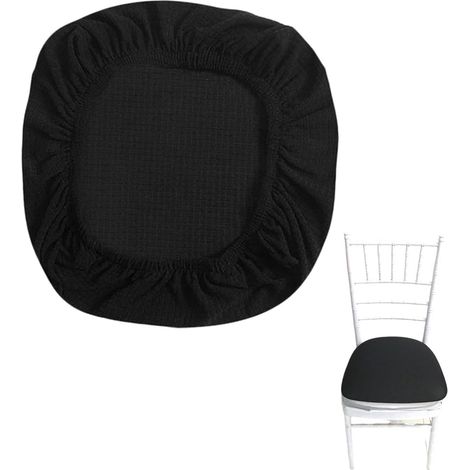 CCYKXA Stretch-Jacquard-Stuhlhusse, rutschfest, staubdicht, Sitzschutz für Büro, Restaurant, Hochzeit, Küchendekoration (Schwarz)
