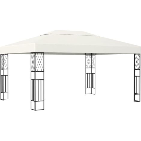 Tente de réception Tonnelle/pavillon de jardin Mode 3x4 m Crème Tissu -34362 (1/5)