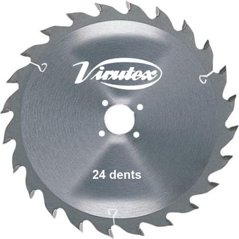Virutex – Lame carbure Ø165 mm pour bois massif – 24 dents – Pour scie arasante RZ270S – Coupe nette sans éclat (1/2)