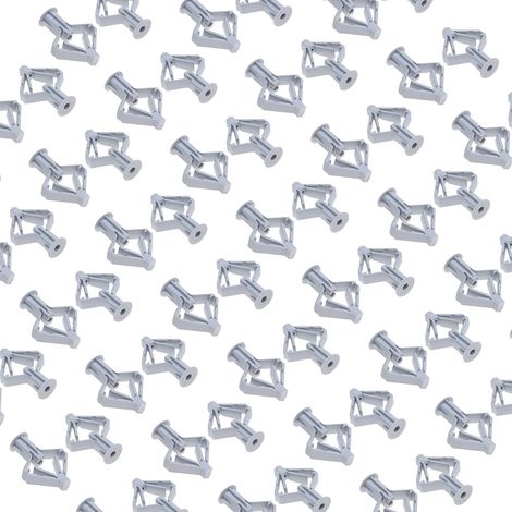 50 Pièces Cheville murale en, M8x50mm Universel Bouchons d'extension, Cheville à Cavité Expansible, Manche en Plastique, Raccord d'ancrage en Nylon pour Argile, Plaque de Plâtre