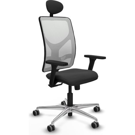 Chaise de bureau piqueras y crespo Motilla blanc maille simili cuir (1/2)