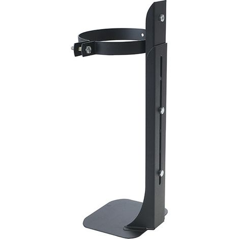 TEN – Support au sol noir pour conduit de fumée poêle à pellets Ø80 – Réglable de 18cm à 44cm – Collier pour fumisterie