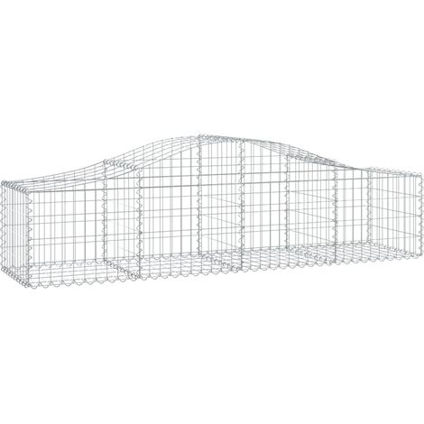 Maison Exclusive - Panier de gabions arqué 200x50x40/60 cm Fer galvanisé