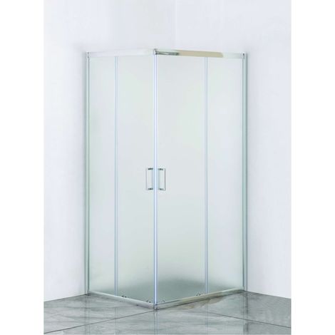 Utilia BOX DOCCIA ANGOLARE ARMONIA IN VETRO PERLATO cm. 79x79x190 h