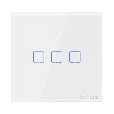 Interruptor Wi-Fi de 3 Vías Control Inteligente para Tres Luces con Diseño Moderno y Compatibilidad Alexa y Google Home