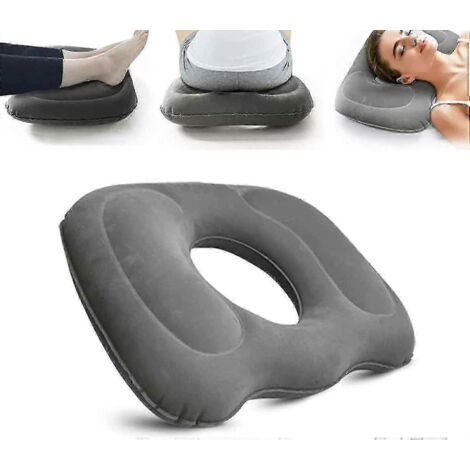 Coussin d'assise orthopédique pour soulager la douleur - Coussin gonflable pour hémorroïdes (grossesse), coccyx, escarres (1/3)