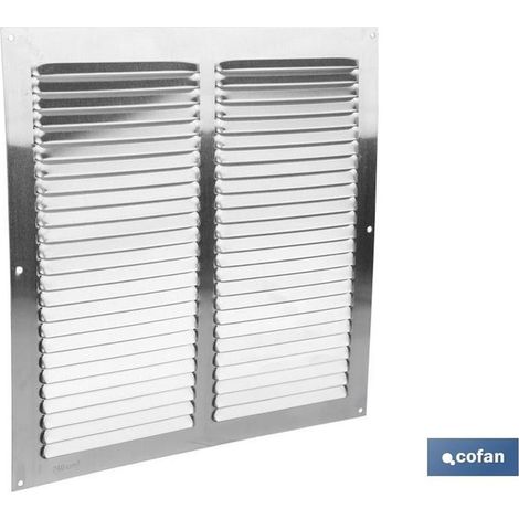 Grille de ventilation en aluminium 30 x 30 cm, épaisseur 0,6 mm, couleur naturelle