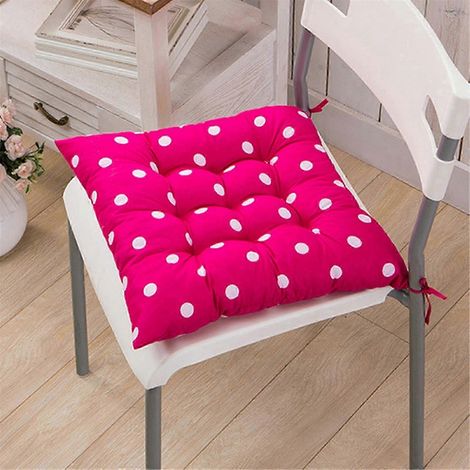 Coussin de chaise 40x40cm à pois pour une assise confortable (1/3)