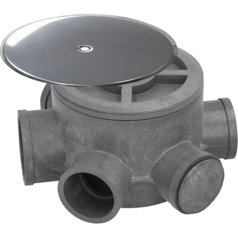 Tuyaux à Pot Siphonique PVC Ø 110 mm. Sorties Ø 50 et 40 mm. Hauteur 90mm. (1/5)