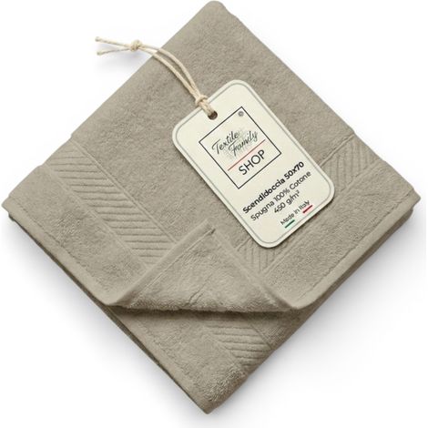 Scendidoccia Bagno Tortora 50x70 Spugna Cotone 450 g/m² - Tappetino Doccia Made in Italy