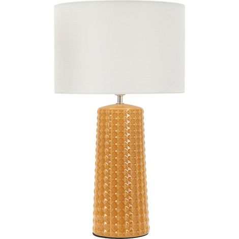 Lampe à Poser en Céramique "Gliss" 52cm Moutarde (1/5)