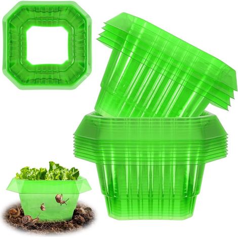 Protection Anti-Escargots, 12Pcs Protections Anti-Limaces, Colliers Anti-Limaces Et Escargots, Pièges Protection Anti-Escargots, pour Vos Plantes à Salade Et Chou, sans Produits Chimiques (1/4)