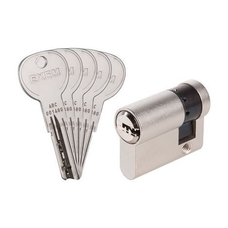 Demi-cylindre ISR6 - Exem - Laiton nickelé - Varié - 30 x 10 mm (1/4)