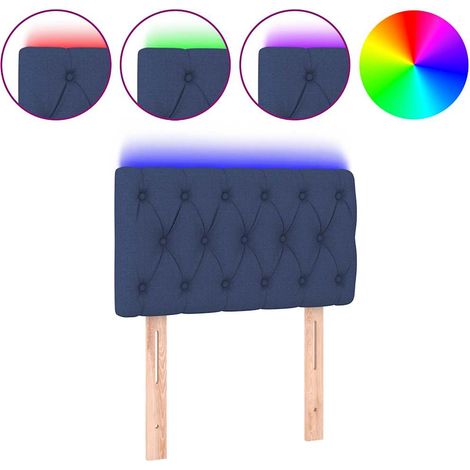 Maison Exclusive - Tête de lit à LED Bleu 80x7x78/88 cm Tissu (1/5)