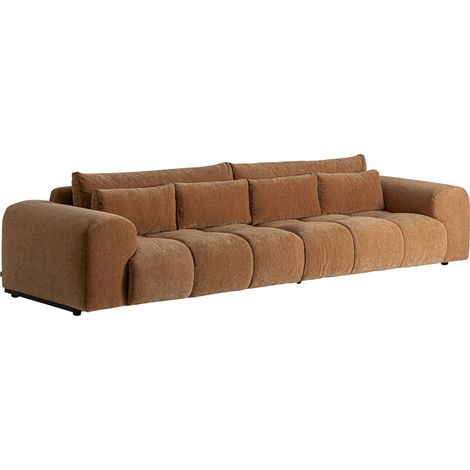 Canapé contemporain déhoussable en polyester - moutarde (1/5)
