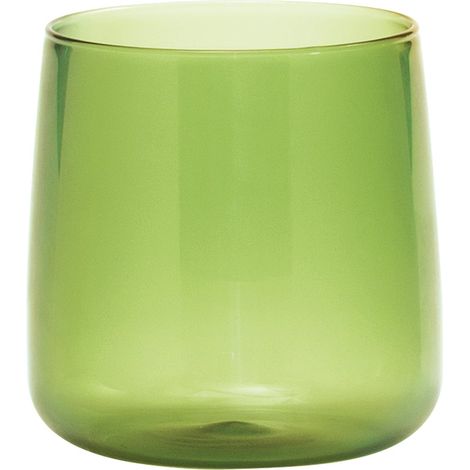 Zafferano Set 6 Bicchieri No Bilia in Vetro Borosilicato Soffiato a Mano Colore Verde Design Elegante e Resistente per Tavola Moderna e Versatile