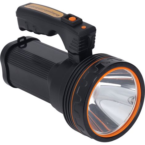 Projecteur portatif portable rechargeable, lanterne LED puissante pour le camping en extérieur, en cas de panne de courant, prise US 100-240 V, noir (1/5)