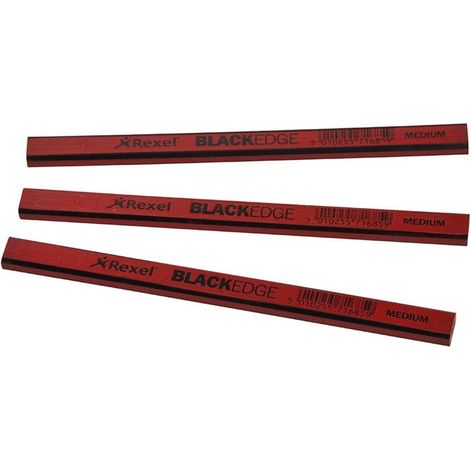 Blackedge 34330 Carpenter's Pencils - Red / Medium (Card 12) BLAR (1/2)