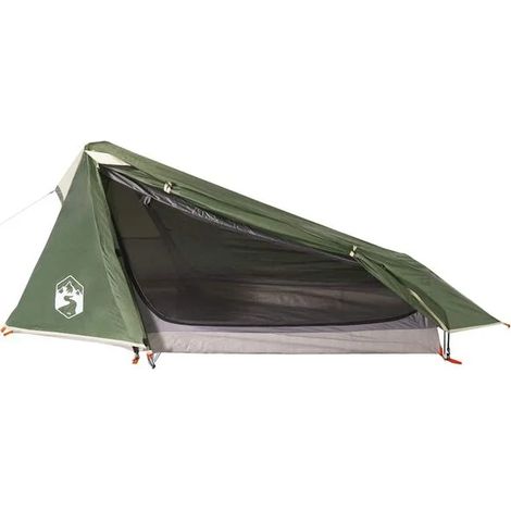 tente de camping tunnel imperméable verte pour une personne