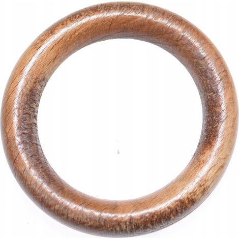 Anneaux de tringle à rideaux en bois, anneaux en macramé, attrape-rêves, chêne, 100 pièces (1/5)