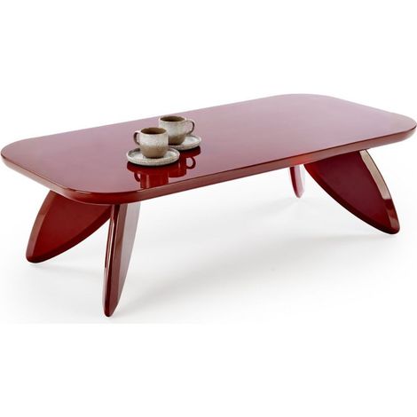 Table basse design bordeaux 120 x 60 cm ANGELINE (1/5)