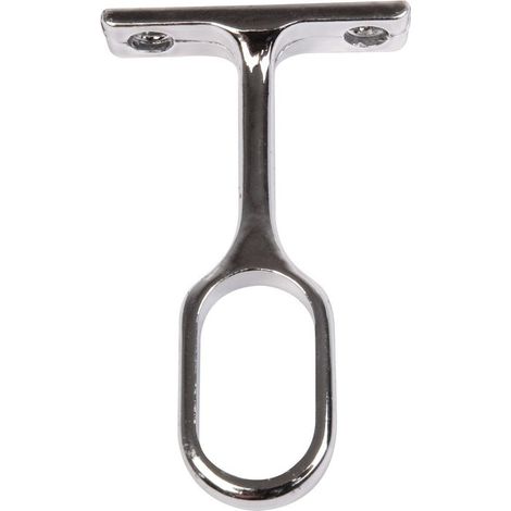 Soporte intermedio para tubo ovalado - Duval - Cromado