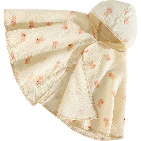 Cape bébé fine, protection solaire, respirante, douce pour la peau et confortable, idéale pour l'été, rose lapin (1/5)