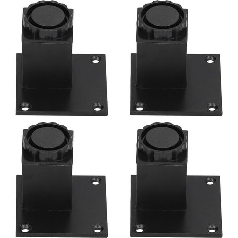 4 pièces/ensemble jambe de meuble réglable en hauteur en alliage d'aluminium Support carré pour canapé Cabinet60mm (1/4)