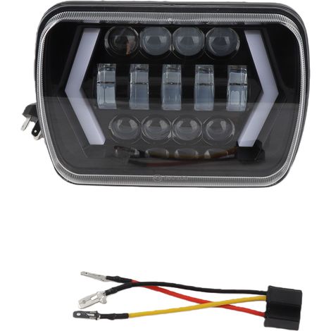 Faro LED cuadrado de 7 pulgadas y 300 W para automóviles, carcasa de aluminio, compatible con Jeep Wrangler. (1/3)