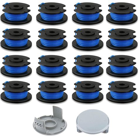 18PCS AC14RL3A Bobine Rechange pour débroussailleuse sans Fil Ryobi One+ 18V, 24V et 40V, Bobine désherbeur sans Fil à Alimentation Automatique 3,4 m avec Capuchon (16 bobines + 2 Capuchons) (1/5)