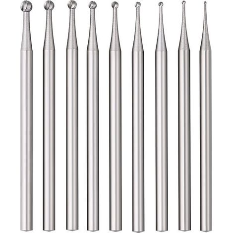 Lot de 9 fraises en carbure pour sculpture sur bois, outils rotatifs pour gravure (1/5)