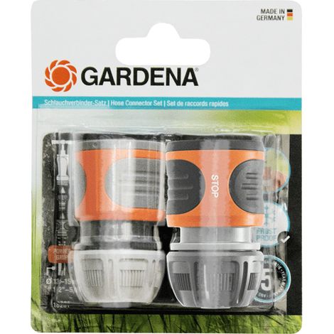GARDENA Set raccordi rapidi per tubi giardino da 13-15 mm (1/2"-5/8") (18279-20)